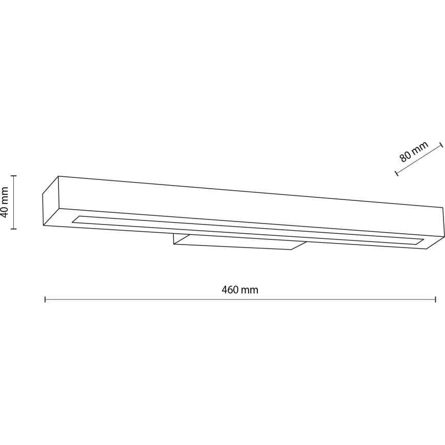 LED væglampe TEO LED/8W/230V 3000K valnød