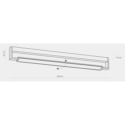 LED væglampe til badeværelse DEKSTER LED/36W/230V IP44 hvid