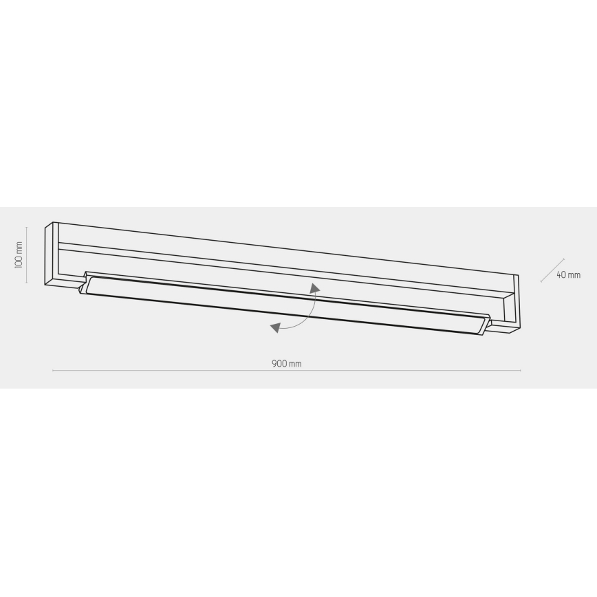 LED væglampe til badeværelse DEKSTER LED/36W/230V IP44 hvid