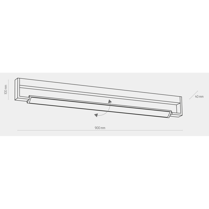 LED væglampe til badeværelse DEKSTER LED/36W/230V IP44 sort