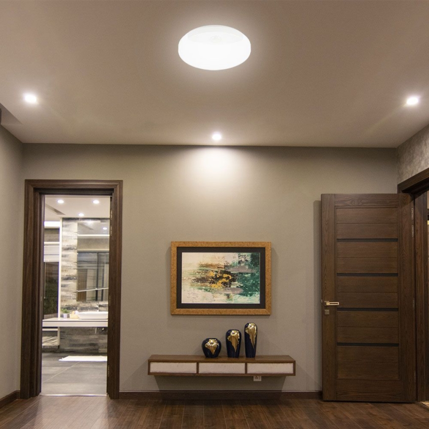 LED væglampe til badeværelse med sensor SAMSUNG CHIP LED/15W/230V 3000/4000/6000K IP44 hvid