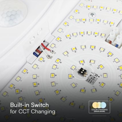 LED væglampe til badeværelse med sensor SAMSUNG CHIP LED/15W/230V 3000/4000/6000K IP44 hvid