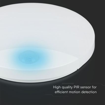 LED væglampe til badeværelse med sensor SAMSUNG CHIP LED/15W/230V 3000/4000/6000K IP44 hvid