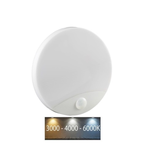 LED væglampe til badeværelse med sensor LED/15W/230V 3000/4000/6000K IP44 hvid