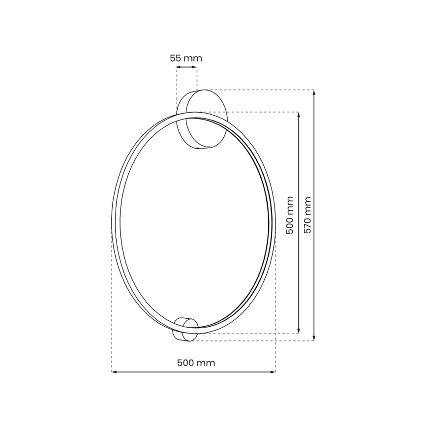 LED væglampe til badeværelse SATURNO LED/25W/230V IP44 gylden