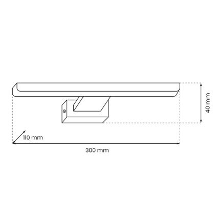 LED væglampe til badeværelse SHINE 1xLED/7W/230V IP44