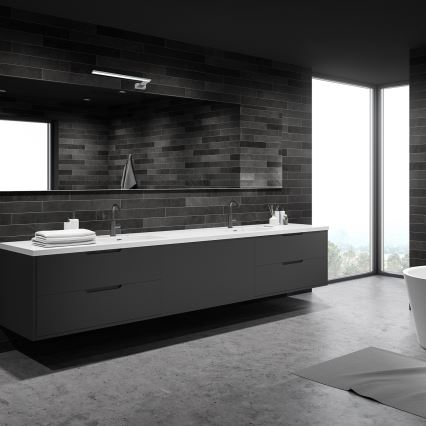 LED væglampe til badeværelset SHINE LED/11W/230V 45 cm IP44 højglans krom