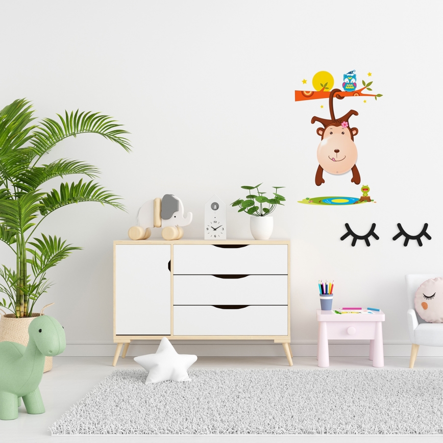 LED væglampe til børn MONKEY 1xLED/0,6W/3xAAA
