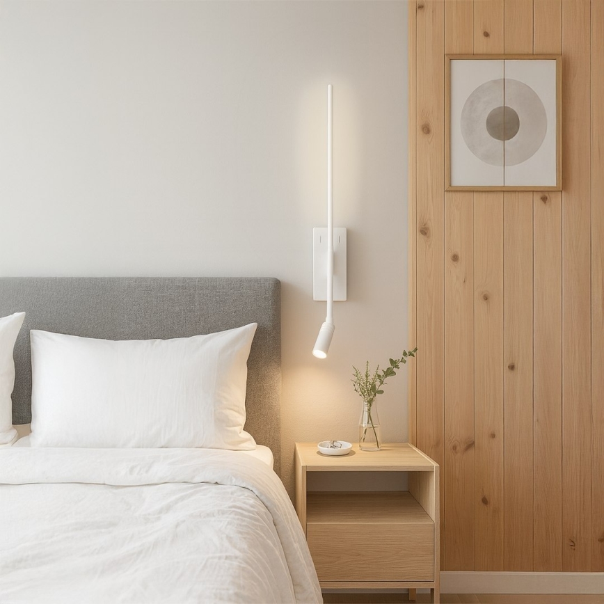 LED væglampe TORCH LED/6W/230V + LED/3W hvid