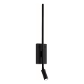 LED væglampe TORCH LED/6W/230V + LED/3W sort