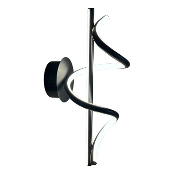 LED væglampe TWIST LED/12W/230V sort