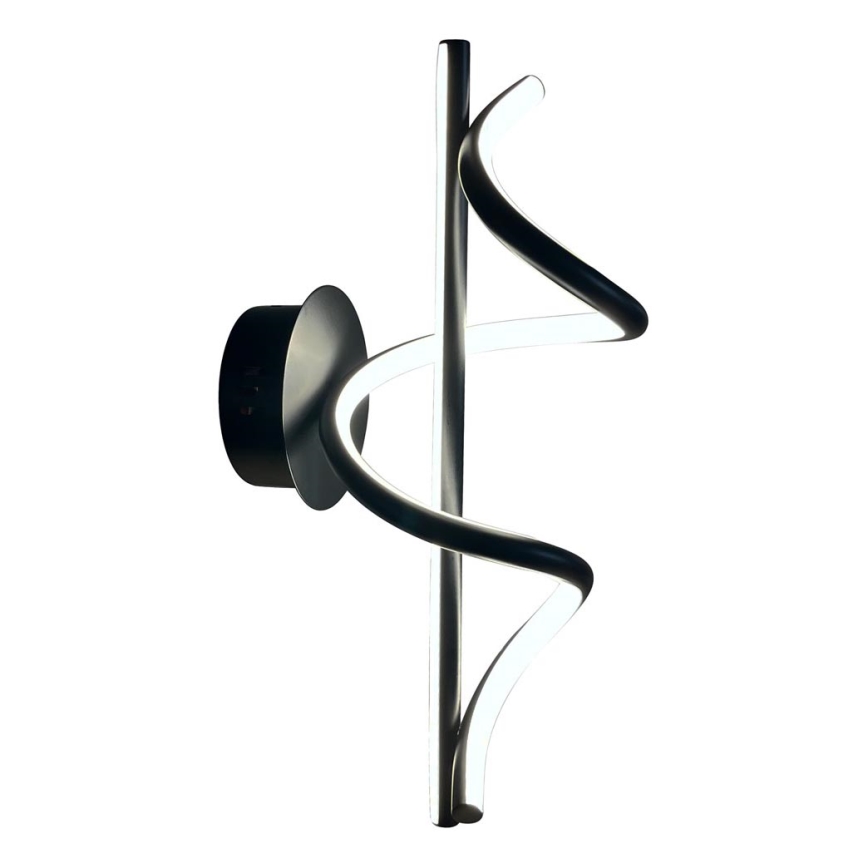 LED væglampe TWIST LED/12W/230V sort