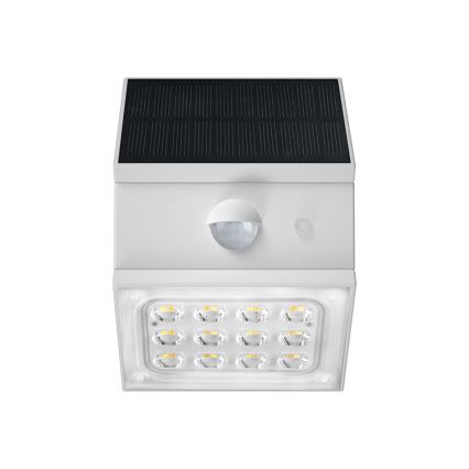 LED vægmonteret solcellelampe med sensor LED/2,5W/3,7V 3000/4000/6000K IP65 1200 mAh hvid