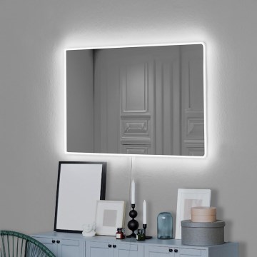 LED Vægspejl med belysning RECTANGULAR 60x40 cm hvid