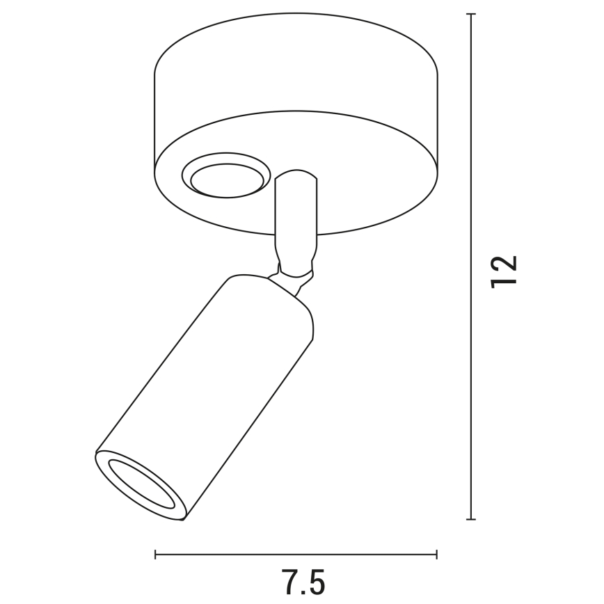 LED vægspot ARISTON LED/3W/230V 3000K sort