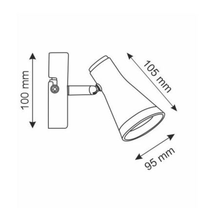 LED vægspot BERG LED/4,2W/230V sort