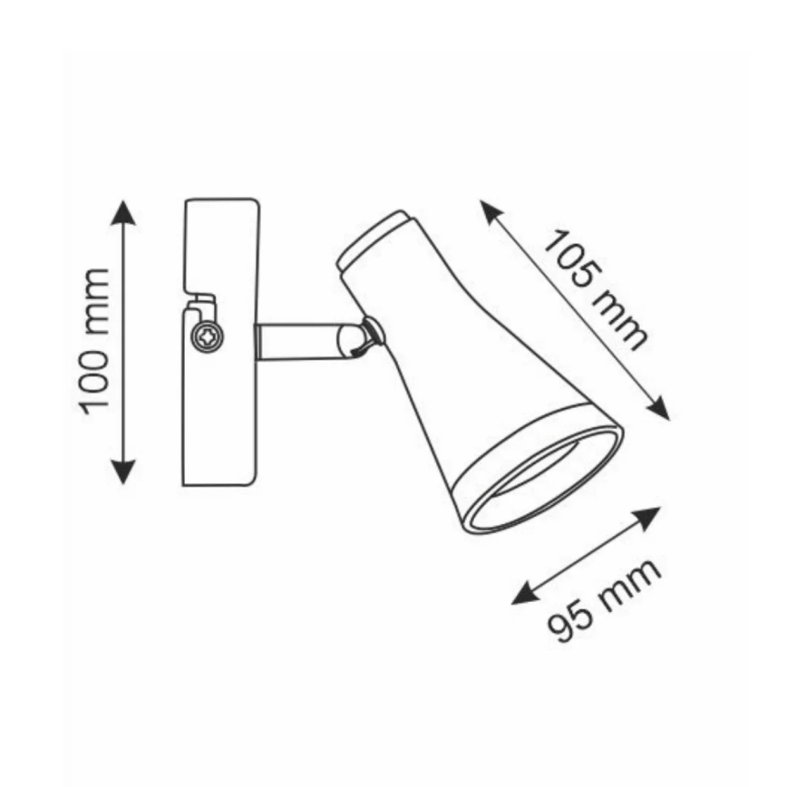 LED vægspot BERG LED/4,2W/230V sort
