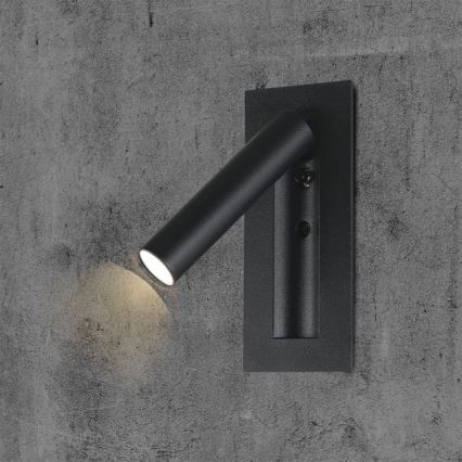 LED vægspot LED/2W/230V 3000K sort