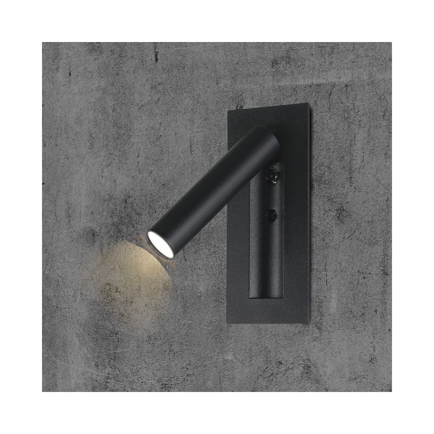 LED vægspot LED/2W/230V 3000K sort