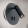 LED vægspot LENNY LED/6W/230V + LED/3W sort