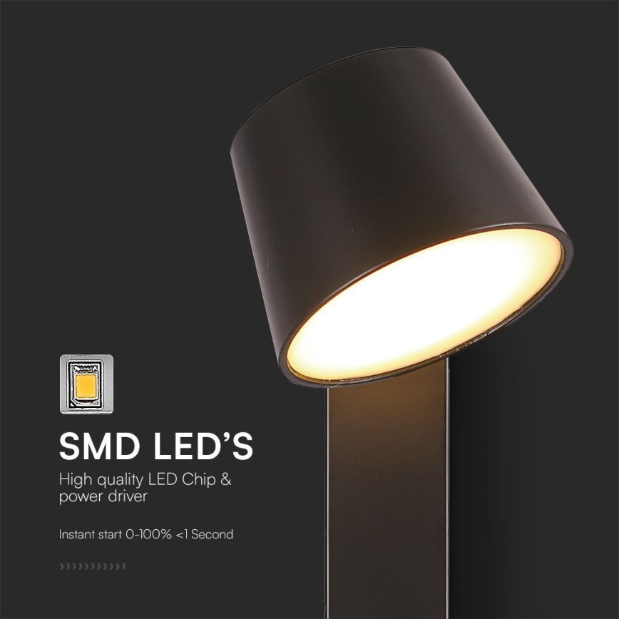 LED vægspot med USB-port LED/8W/230V 3000K