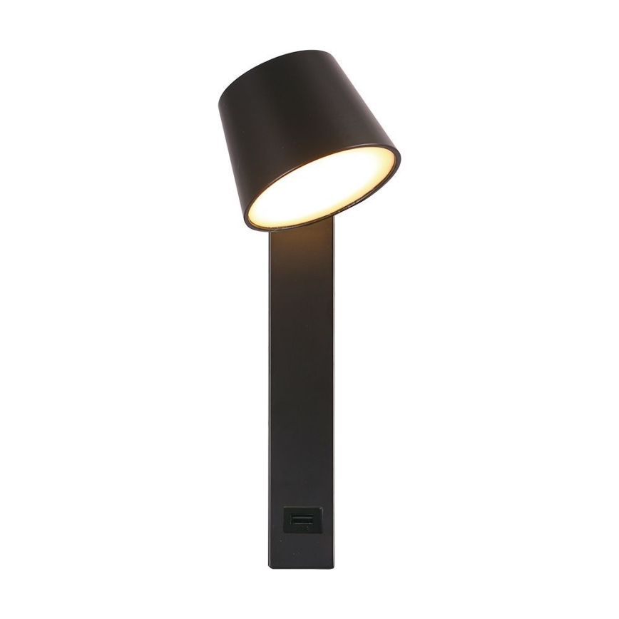 LED vægspot med USB-port LED/8W/230V 3000K