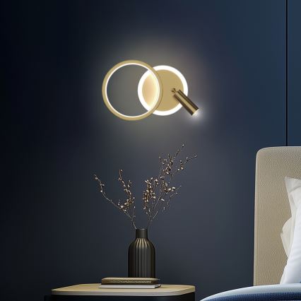 LED vægspot MONET LED/15W/230V guld