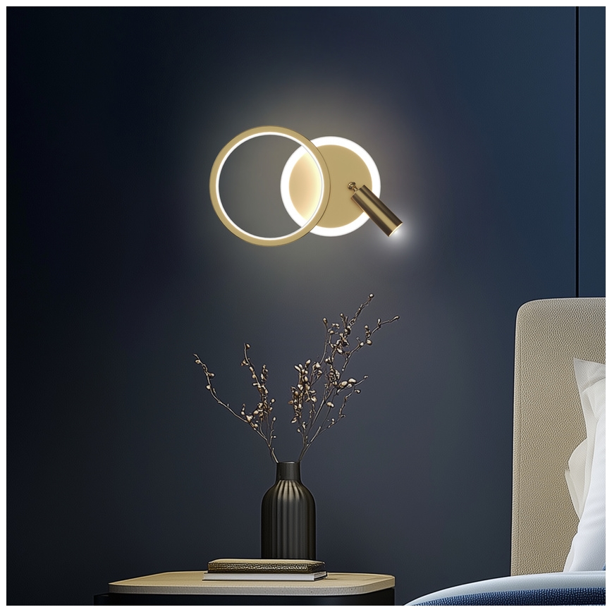 LED vægspot MONET LED/15W/230V guld