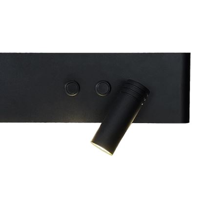 LED vægspot RESORT LED/10W/230V + LED/3W, sort, højre