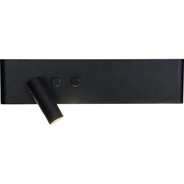 LED vægspot RESORT LED/10W/230V + LED/3W sort, venstrevendt