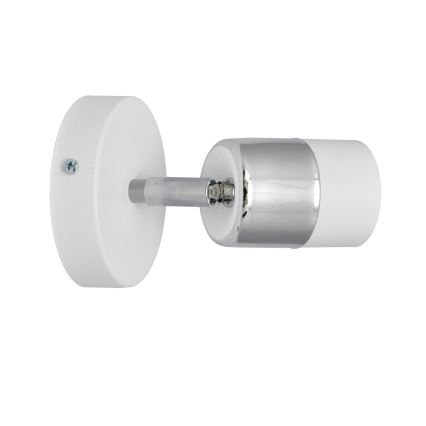 LED vægspot TUBSSON 1xGU10/4,8W/230V hvid/skinnende krom