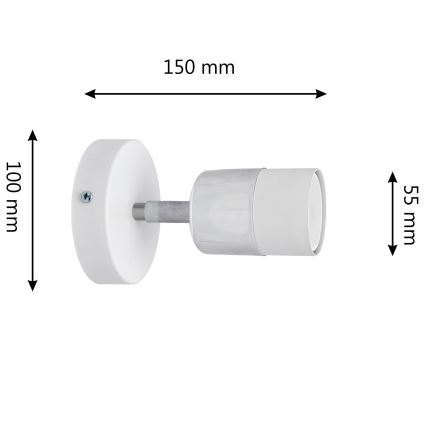 LED vægspot TUBSSON 1xGU10/4,8W/230V hvid/skinnende krom