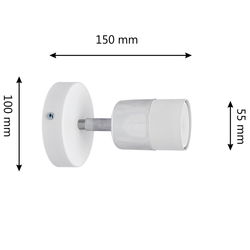 LED vægspot TUBSSON 1xGU10/4,8W/230V hvid/skinnende krom