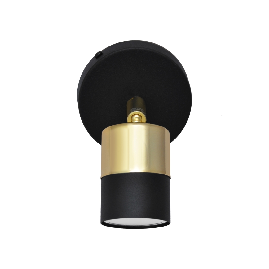 LED vægspot TUBSSON 1xGU10/4,8W/230V sort/guldfarvet