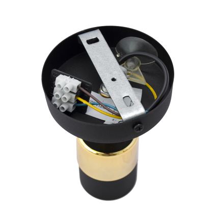 LED vægspot TUBSSON 1xGU10/4,8W/230V sort/guldfarvet