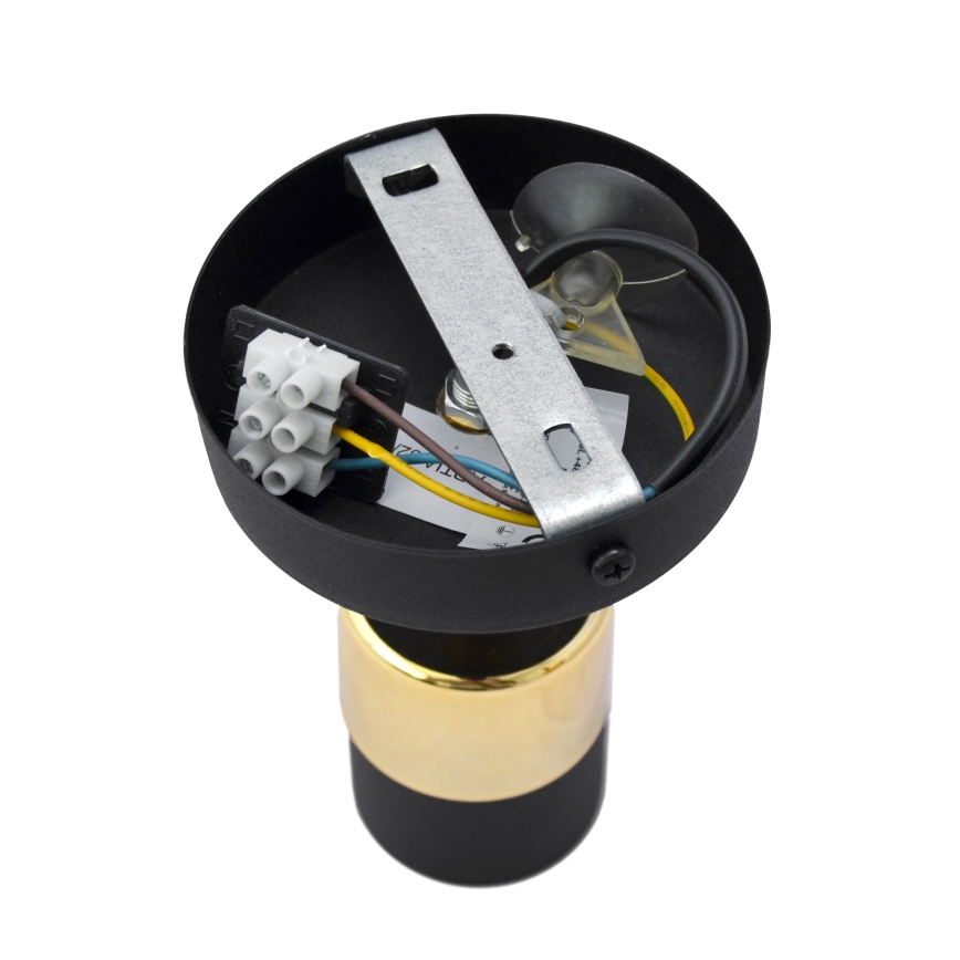 LED vægspot TUBSSON 1xGU10/4,8W/230V sort/guldfarvet