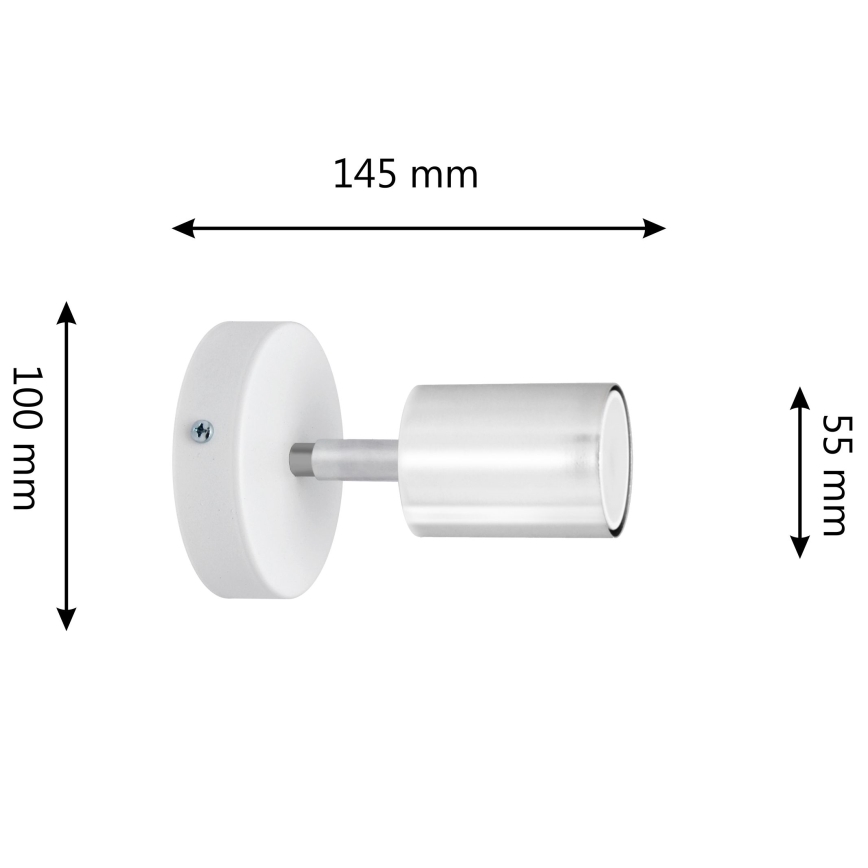LED vægspot TUNE 1xGU10/4,8W/230V mat krom/hvid