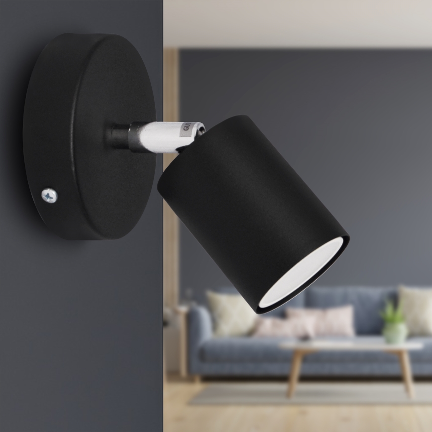 LED vægspot TUNE 1xGU10/4,8W/230V sort