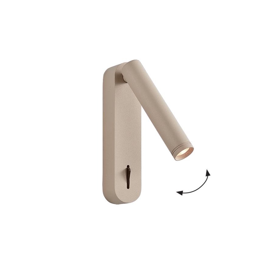 LED vægspotlampe ABRIEL LED/6W/230V beige