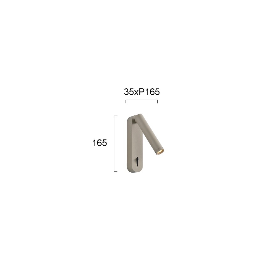 LED vægspotlampe ABRIEL LED/6W/230V beige