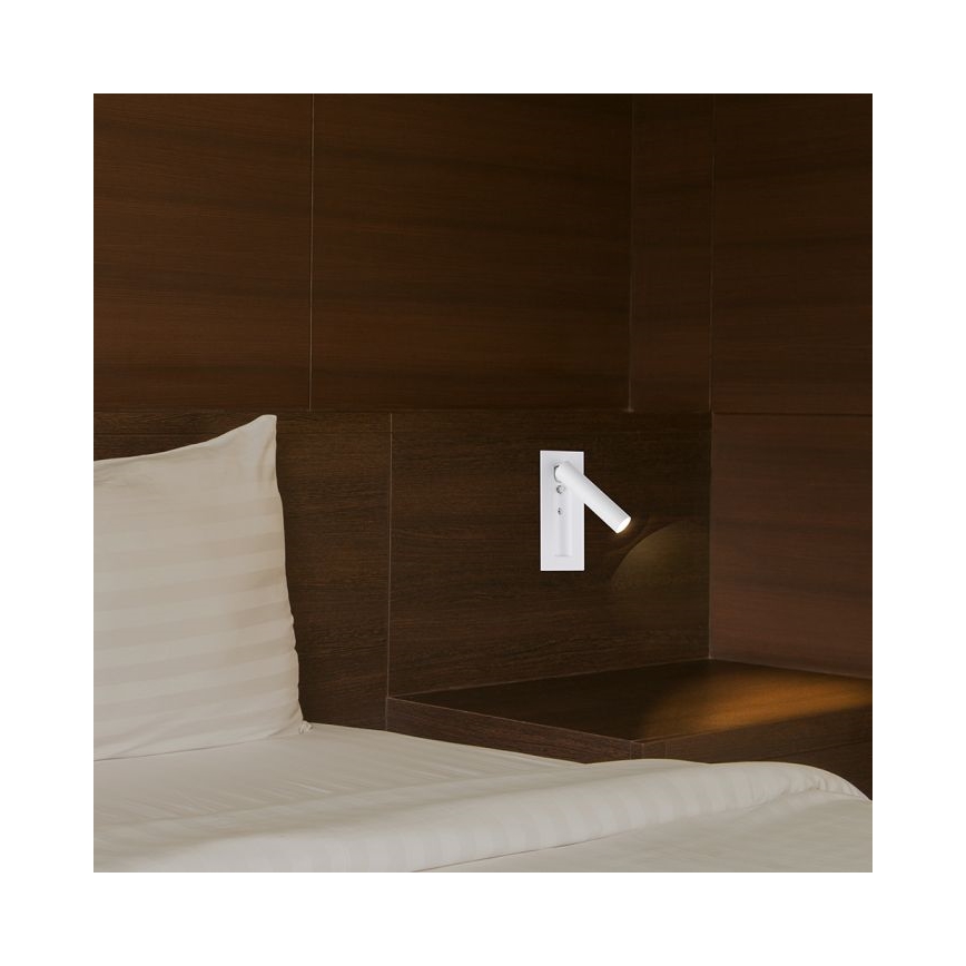 LED vægspotlampe LED/2W/230V 3000K hvid