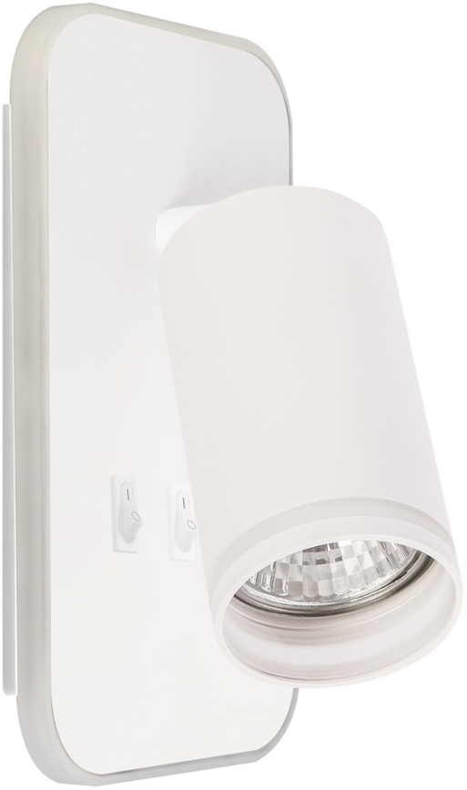 LED vægspotlampe PIPE 1xGU10/10W/230V + LED/6W hvid