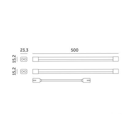 LED Underbelysning til plantevækst GROWLY 2xLED/8,5W/230V hvid
