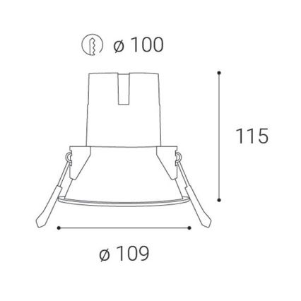 LED2 - LED indbygningslampe til badeværelse ZERO LED/10W/230V 4000K CRI 95 IP43 sort diameter 10,9 cm