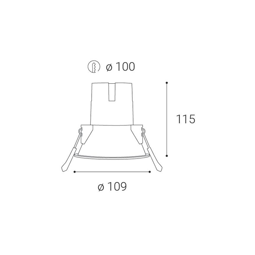 LED2 - LED indbygningslampe til badeværelse ZERO LED/10W/230V 4000K CRI 95 IP43 sort diameter 10,9 cm