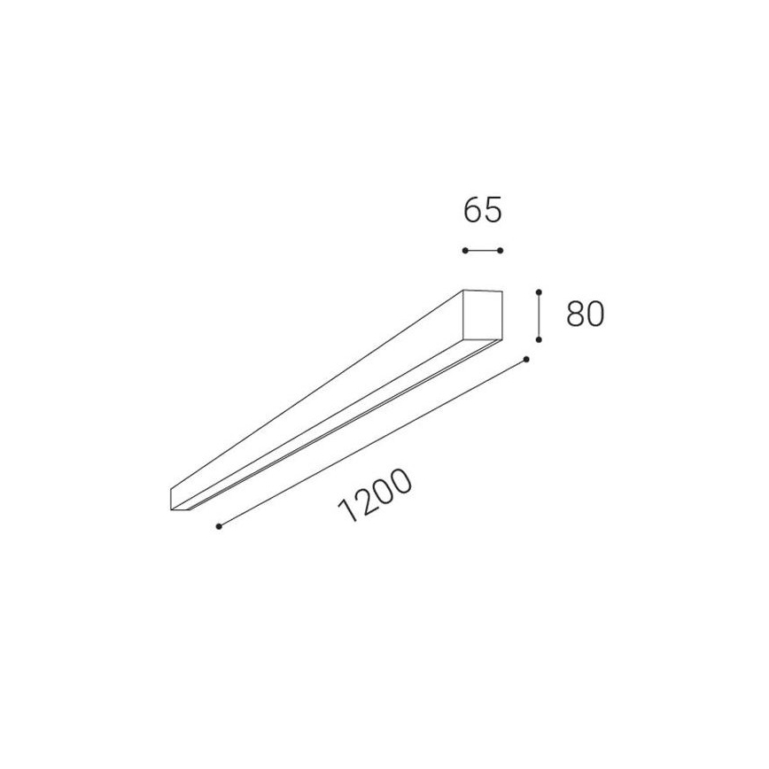 LED2 - LED indbygningslampe LINO LED/30W/230V 3000/3500/4000K sort
