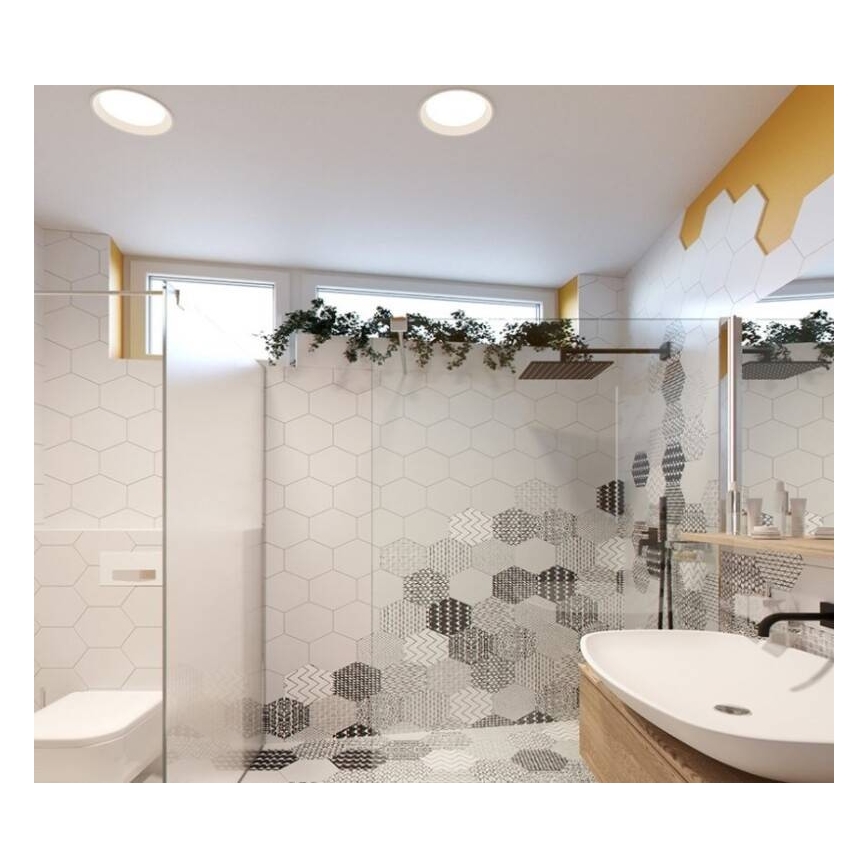 LED2 - LED indbygningslampe til badeværelse dæmpbar ZETA LED/10W/230V 3000K IP44