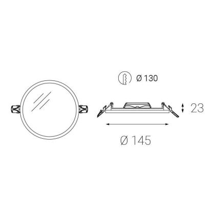 LED2 - LED indbygningslampe til badeværelse SLIM LED/10W/230V IP43 CRI 90
