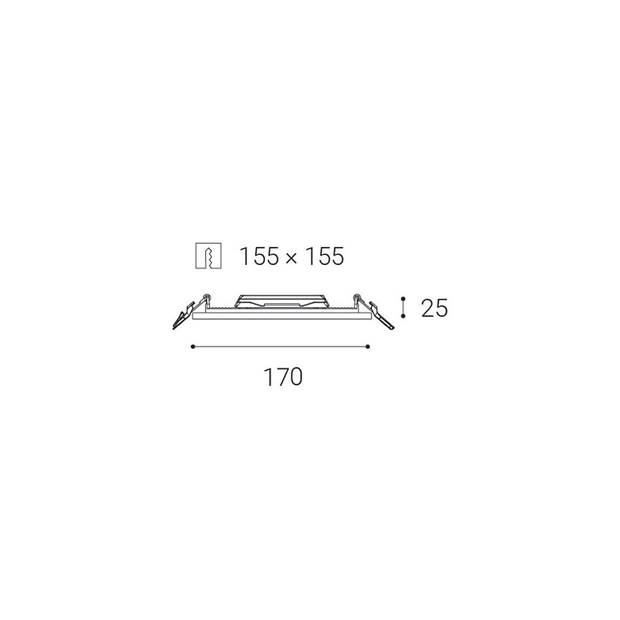 LED2 - LED indbygningslampe til badeværelse SLIM LED/15W/230V IP43 CRI 90