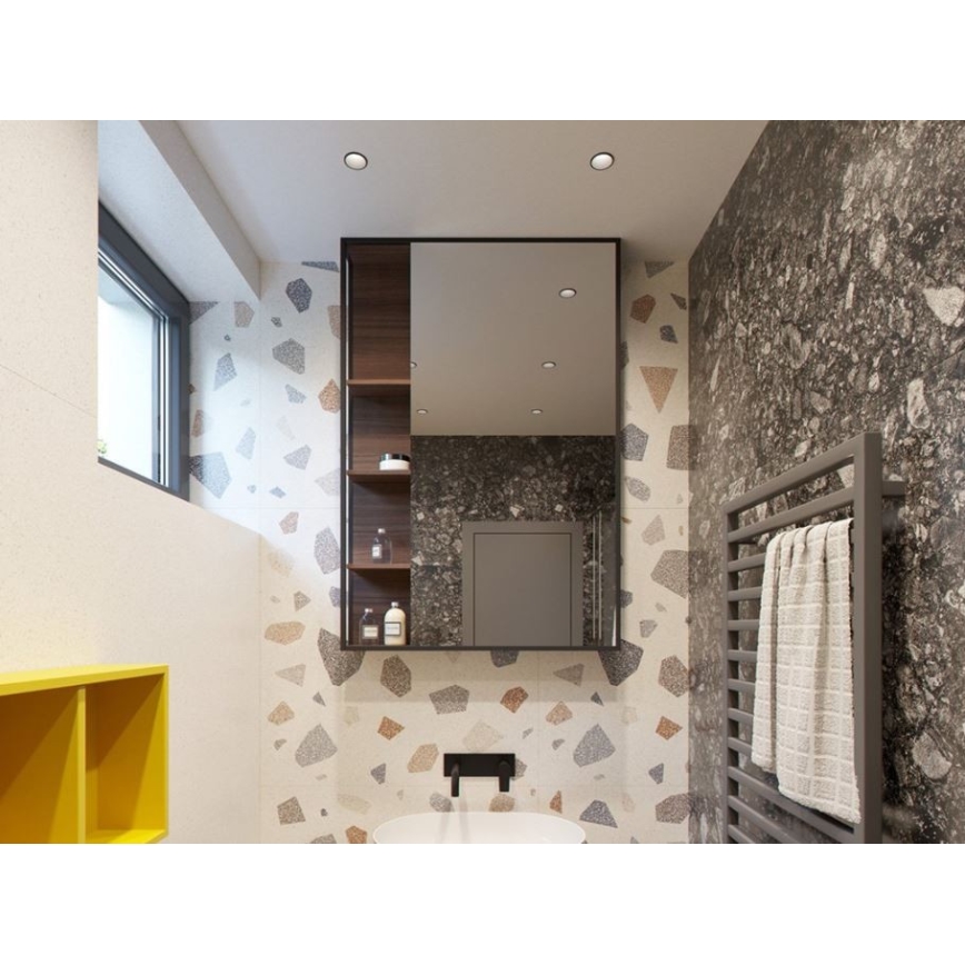 LED2 - LED indbygningsspot til badeværelse RAY LED/10W/230V sort IP44